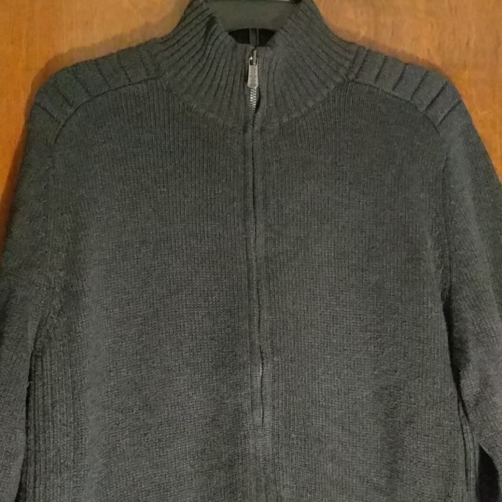 Men's zippered cardigan sweater